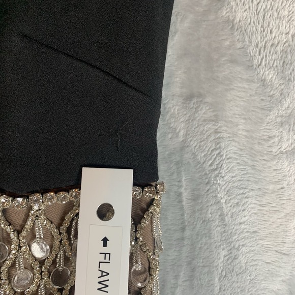 Simkhai Women's Dress Malda Gown 4 Black Crystal Waist Band Back Slit Sleeveless - Picture 14 of 16